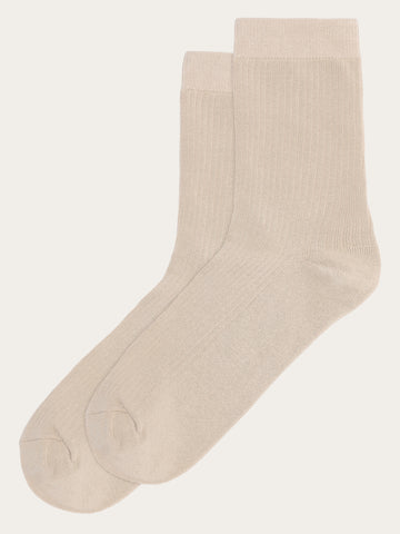 KnowledgeCotton Apparel - UNI 1-pack classic sock - GOTS/Vegan Socks 1228 Light feather gray