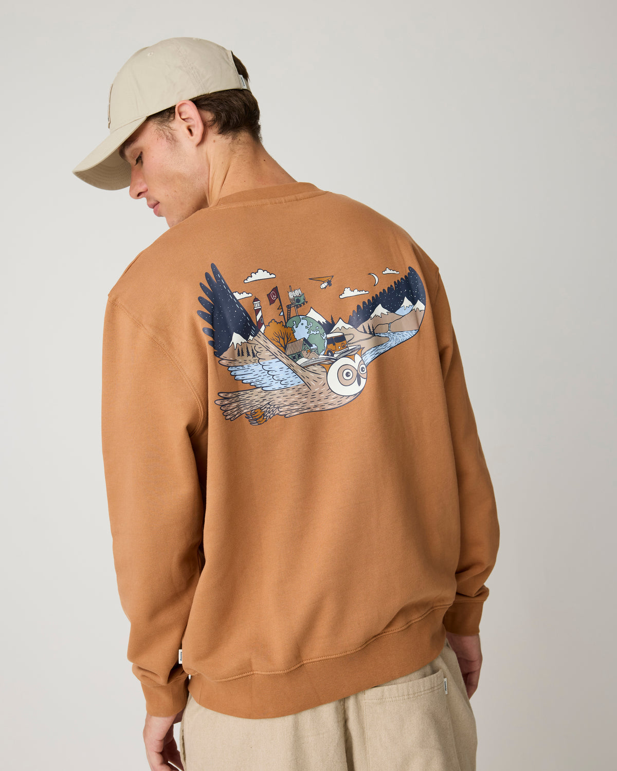 Relaxed printed crew neck - Lion
