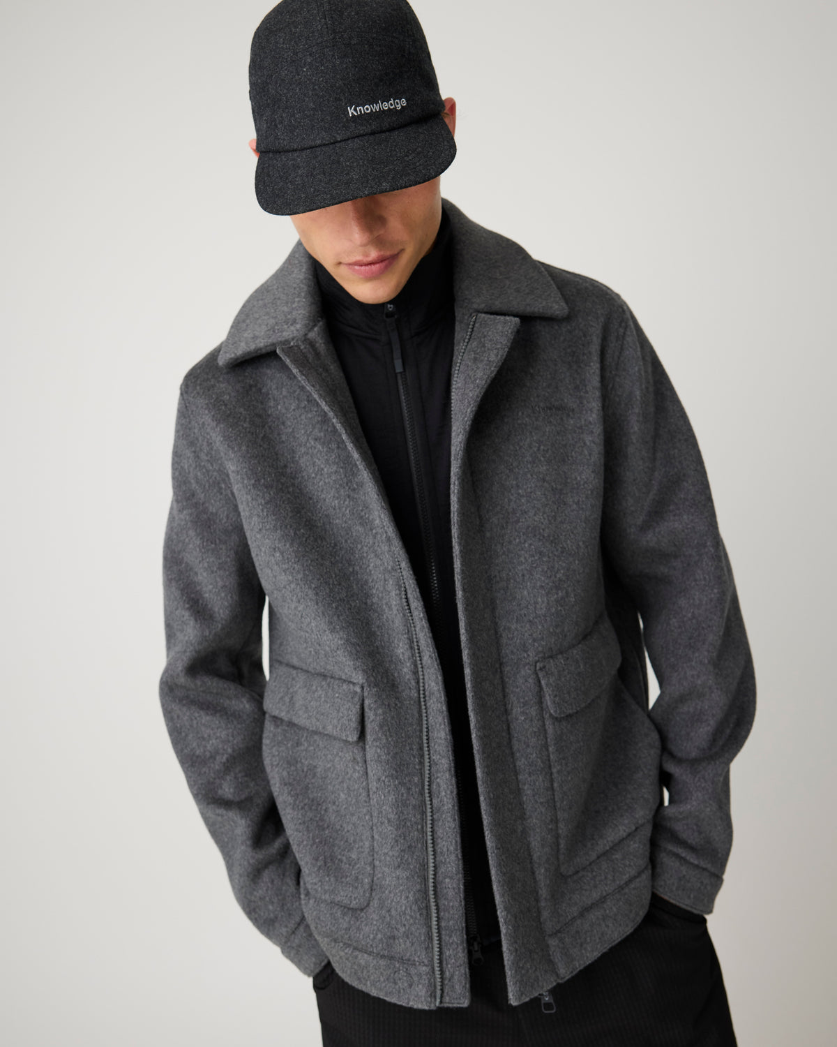 Wool Jacket - Dark Grey Melange
