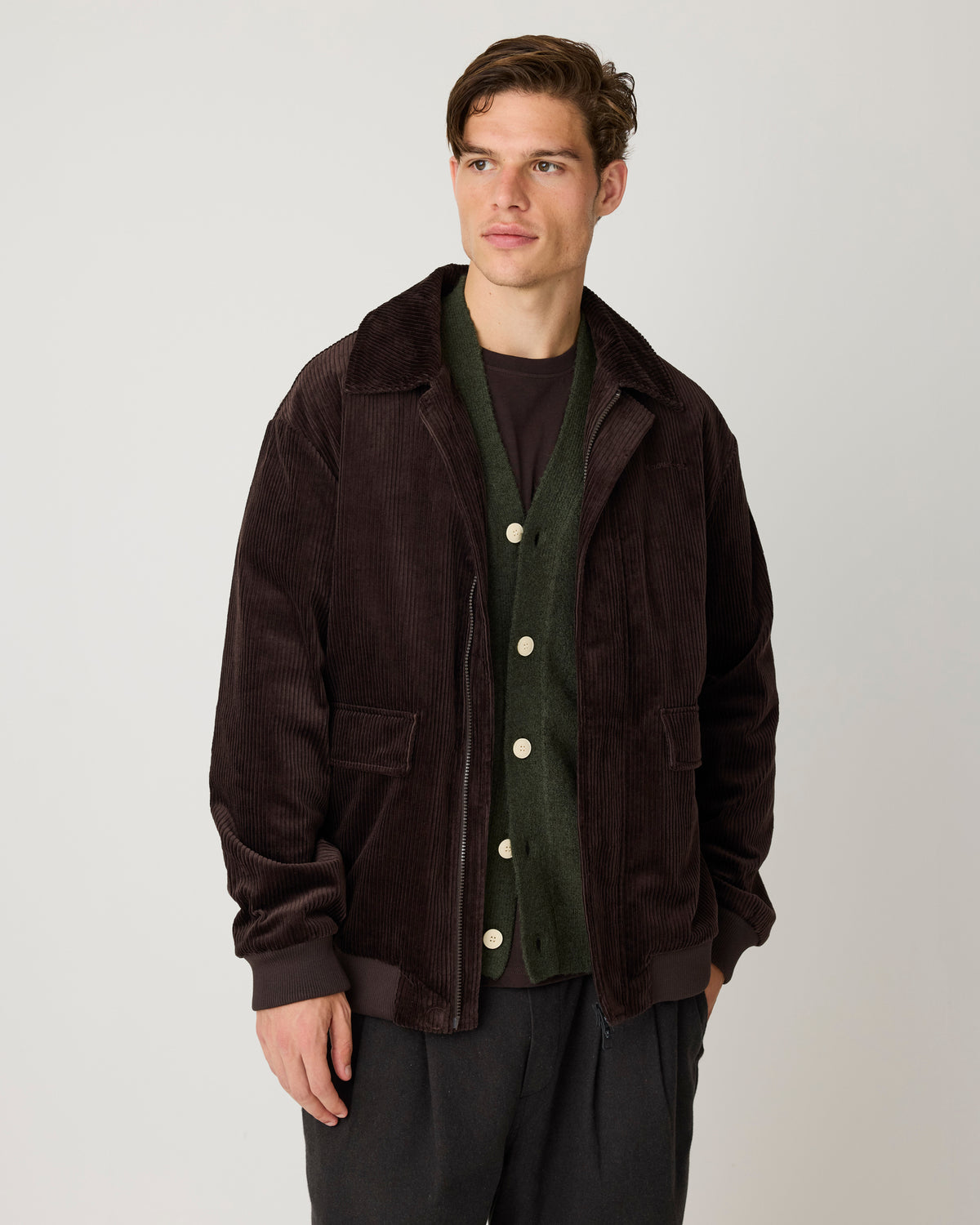 Corduroy bomber jacket - Chocolate Torte