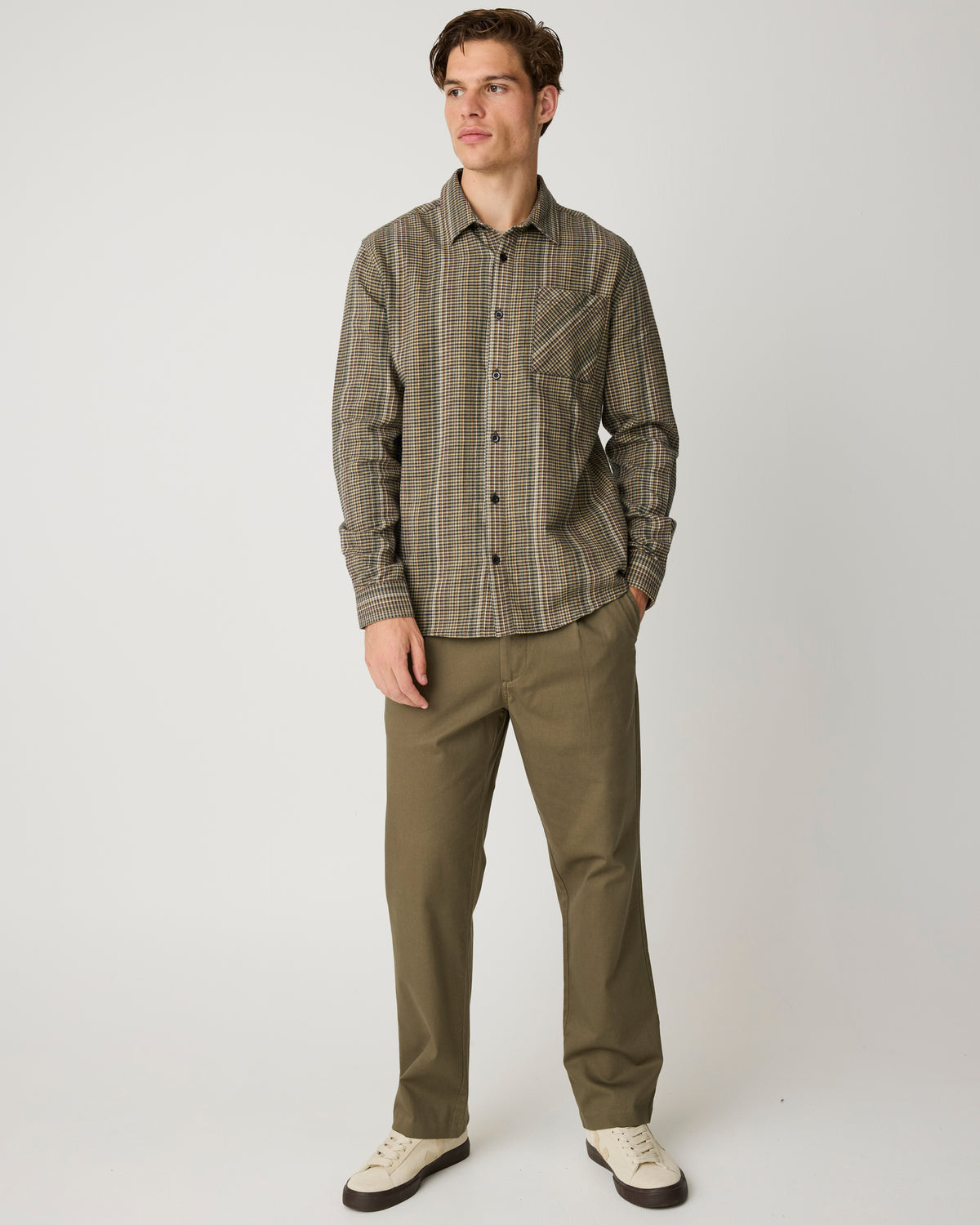 Fig comfort canvas pants - Burned Olive