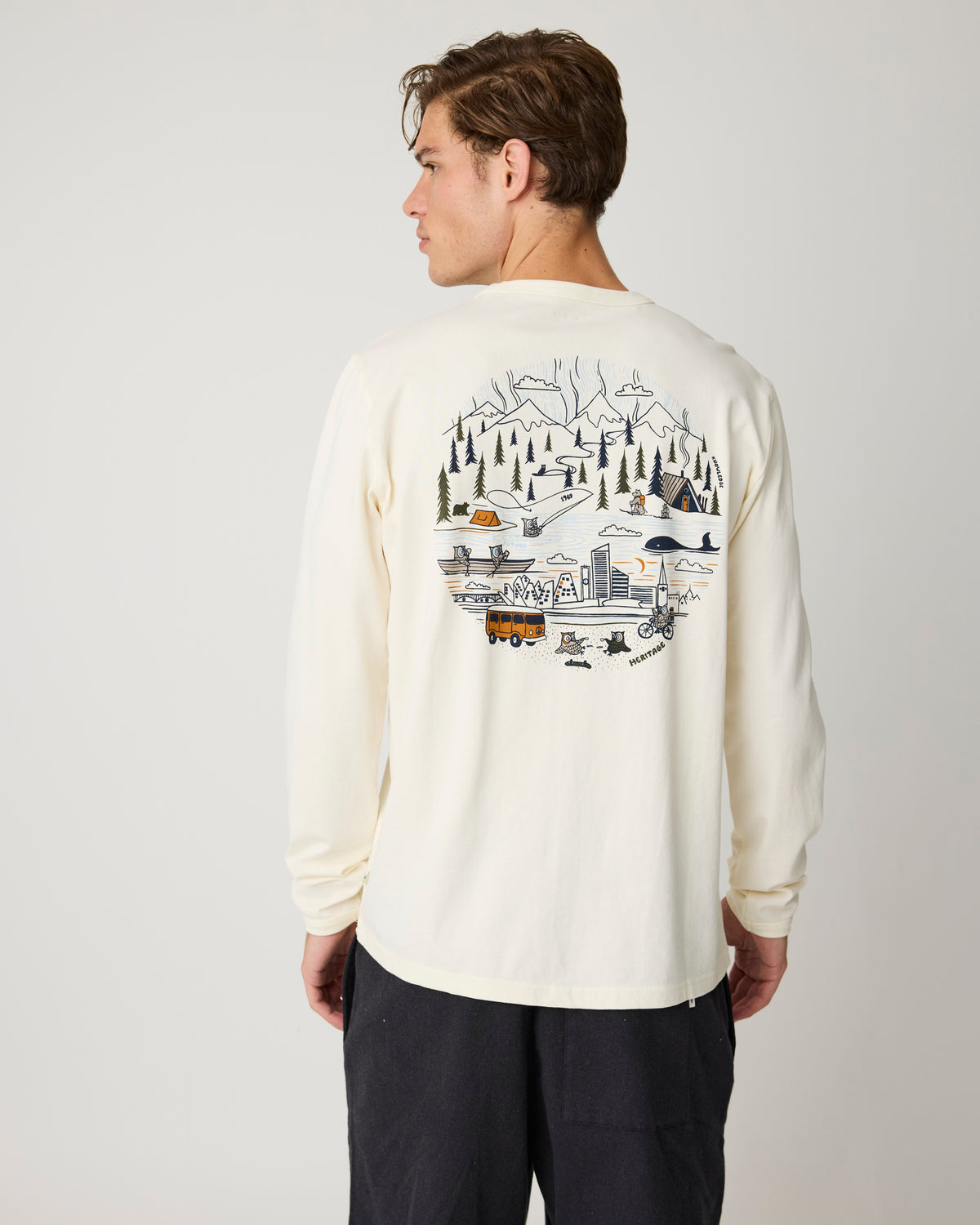 Badge long sleeve - Egret