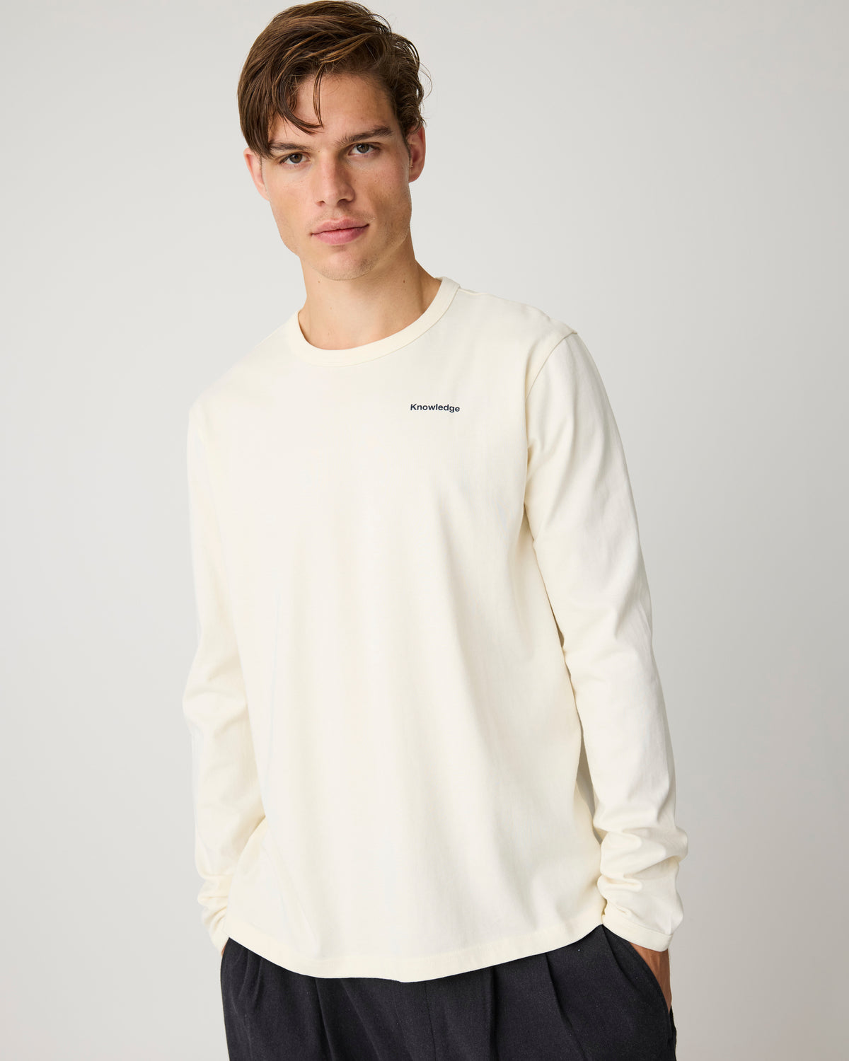 Badge long sleeve - Egret