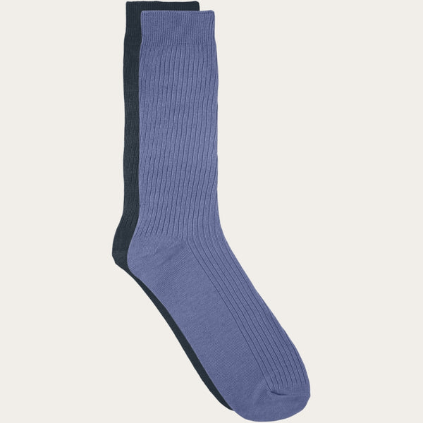 KnowledgeCotton Apparel - UNI 2-pack classic sock Socks 1432 Moonlight Blue