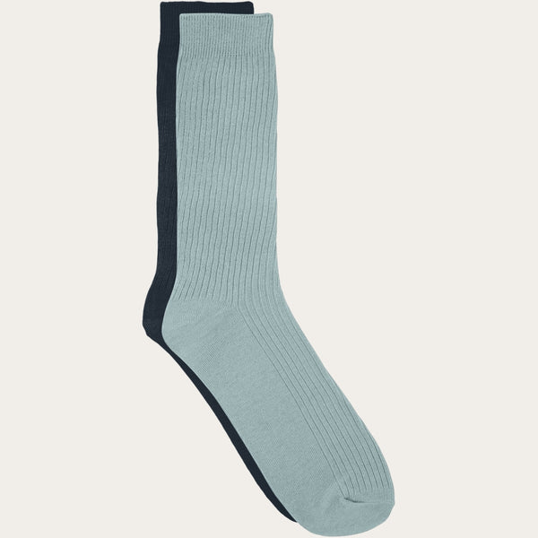 KnowledgeCotton Apparel - UNI 2-pack classic sock Socks 1436 Gray Mist