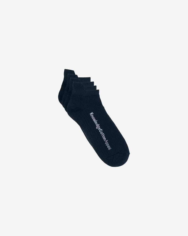 KnowledgeCotton Apparel - UNI 2-pack footie Socks 1001 Total Eclipse