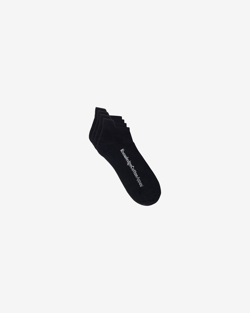 KnowledgeCotton Apparel - UNI 2-pack footie Socks 1300 Black Jet
