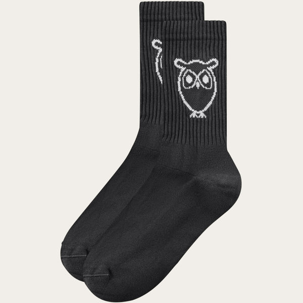 KnowledgeCotton Apparel - UNI 2-pack tennis sock Socks 1300 Black Jet