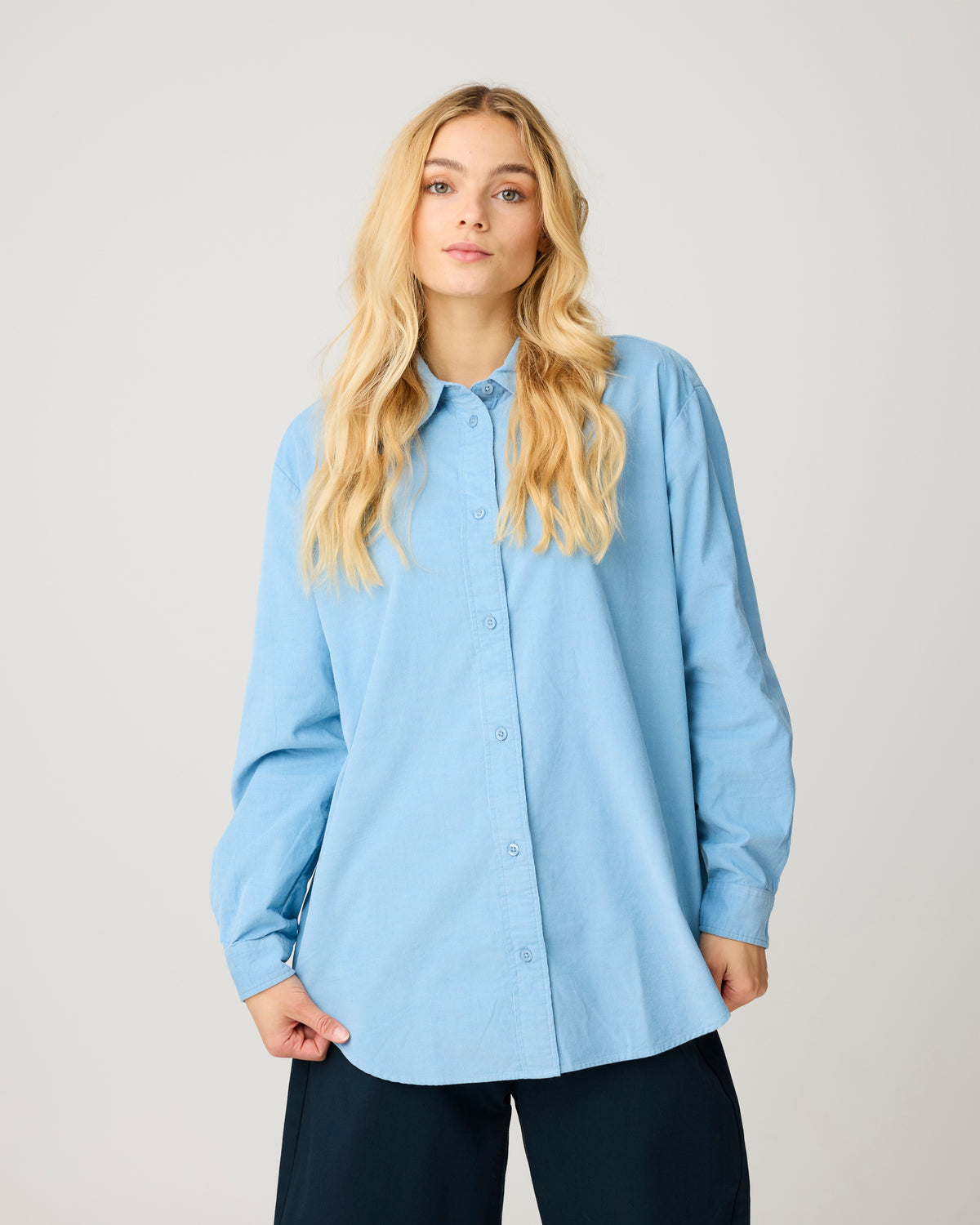 Vega relaxed corduroy shirt - Glacier Lake