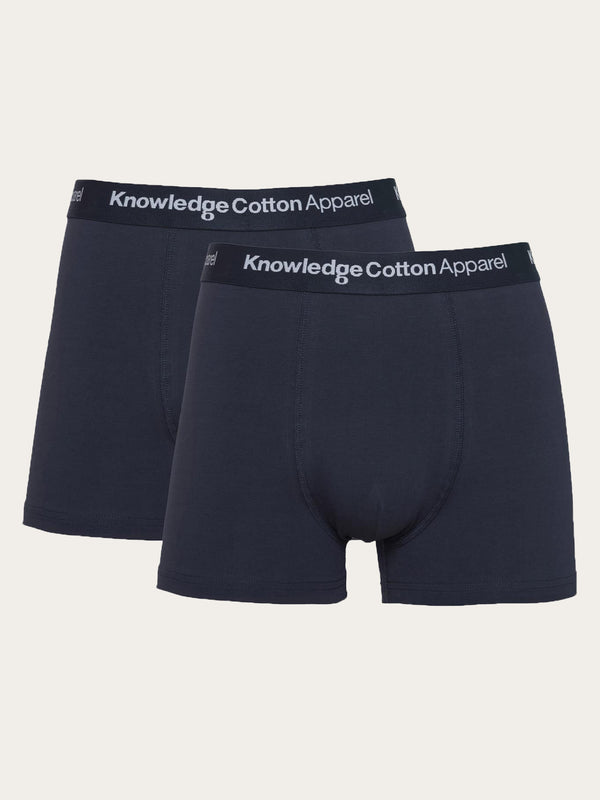 KnowledgeCotton Apparel - MEN 2 pack underwear Underwears 1001 Total Eclipse