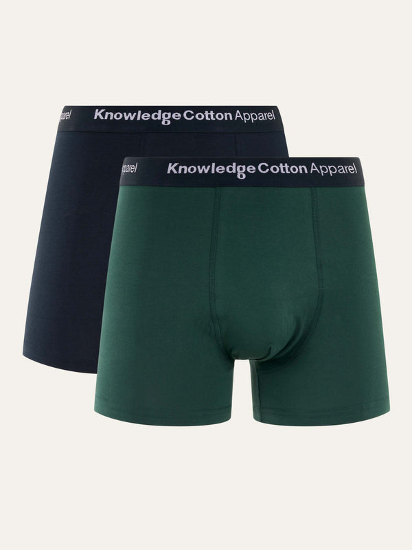 KnowledgeCotton Apparel - MEN 2 pack underwear Underwears 1362 Trekking Green