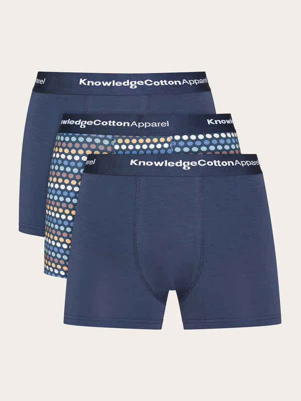 KnowledgeCotton Apparel - MEN 3-pack dot printed underwear - GOTS/Vegan Underwears 8032 Multi color stripe