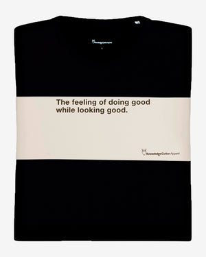 KnowledgeCotton Apparel - MEN 3-pack t-shirt Regular v-neck T-shirts 1300 Black Jet