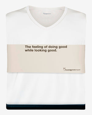 KnowledgeCotton Apparel - MEN 3-pack t-shirt Regular v-neck T-shirts 9999 Item Colour