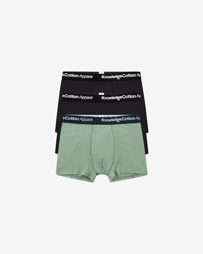 KnowledgeCotton Apparel - MEN 3-pack underwear Underwears 1396 Lily Pad