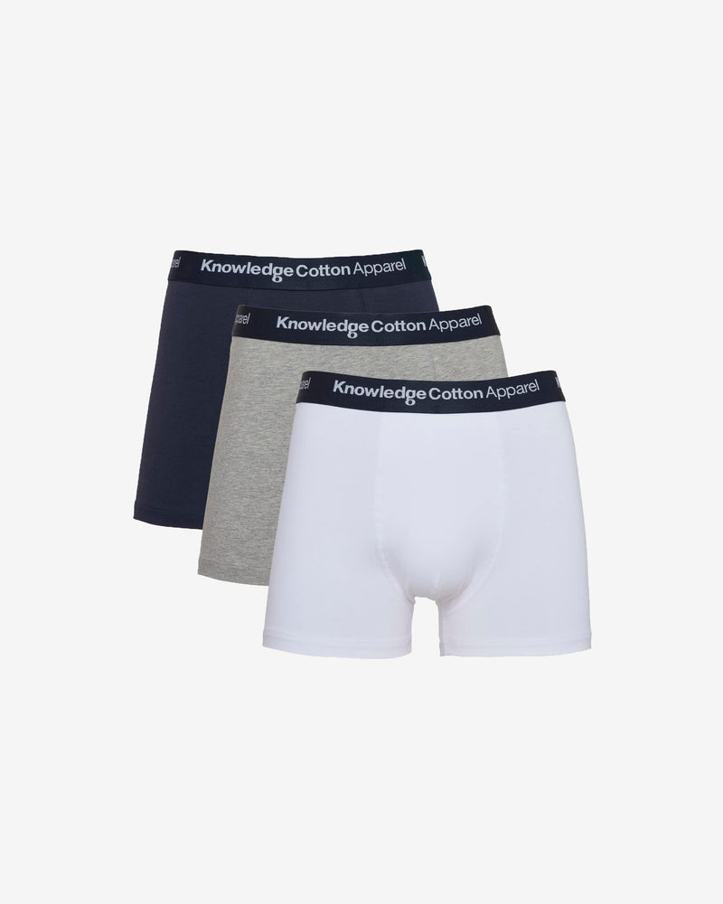 KnowledgeCotton Apparel - MEN 3-pack underwear Underwears 1012 Grey Melange