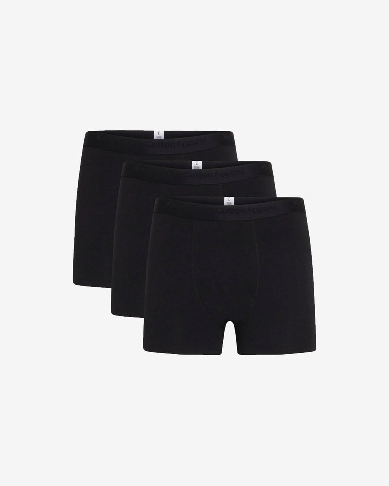 KnowledgeCotton Apparel - MEN 3-pack underwear Underwears 1300 Black Jet