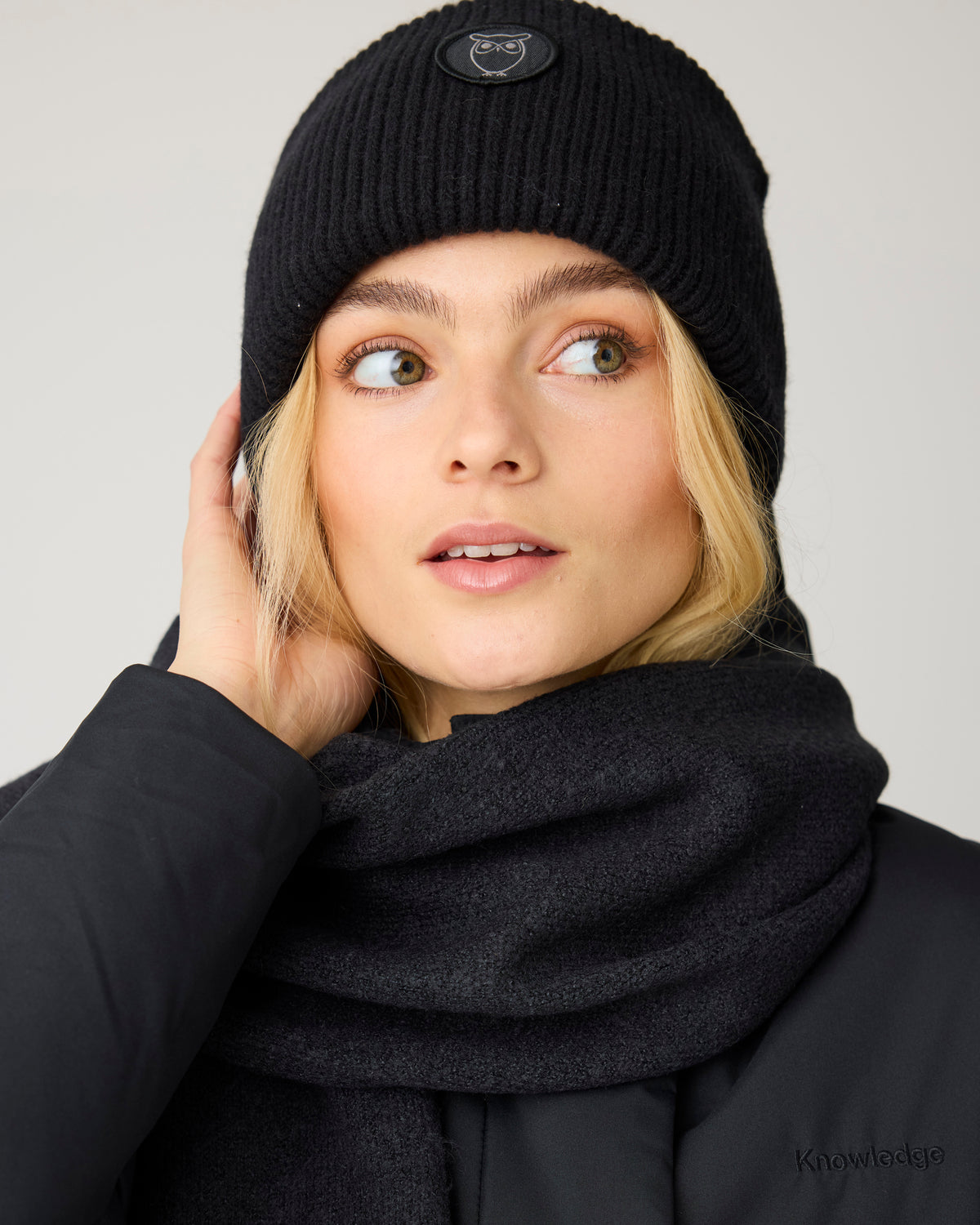 Soufflé yarn scarf - Black Jet