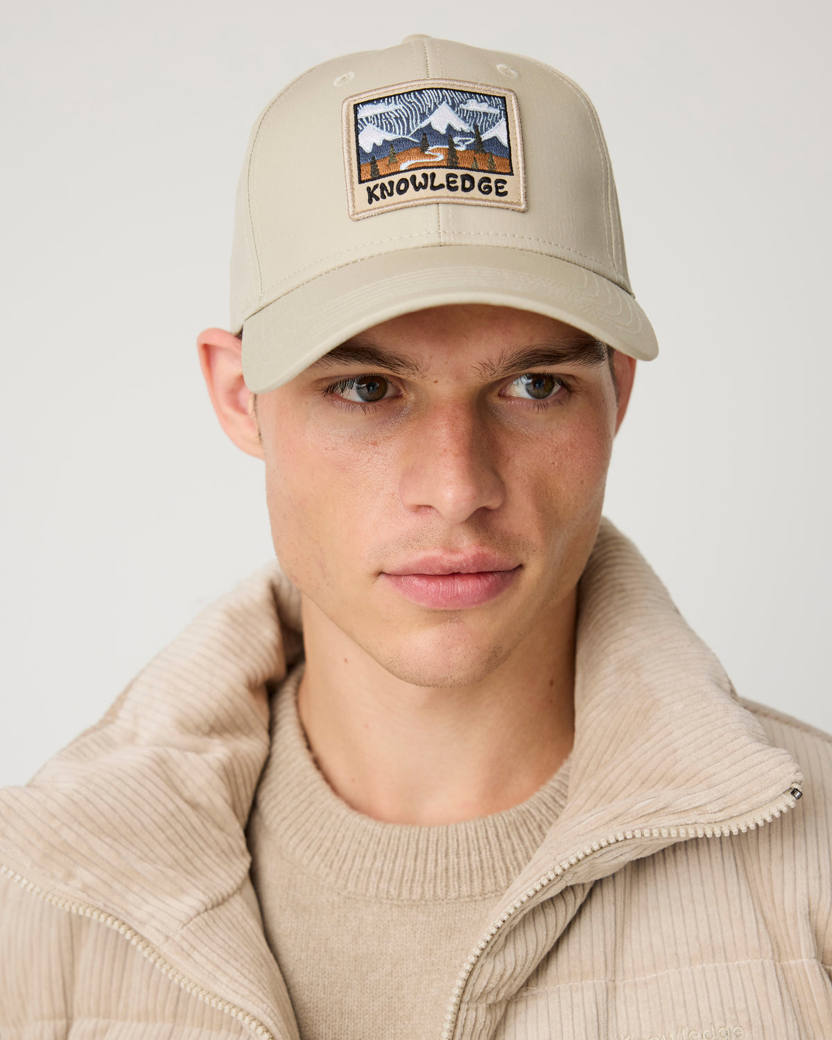 Vent canvas 200 badge cap - Light feather gray