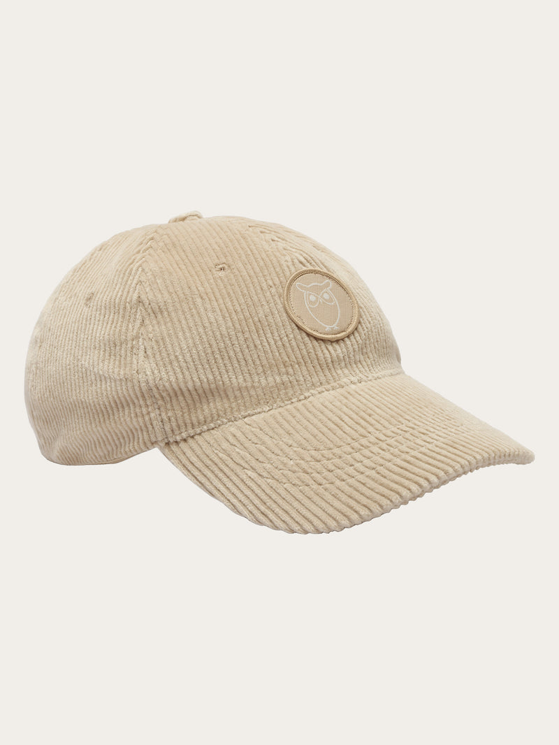 KnowledgeCotton Apparel - UNI 8 Wales corduroy cap Caps 1228 Light feather gray