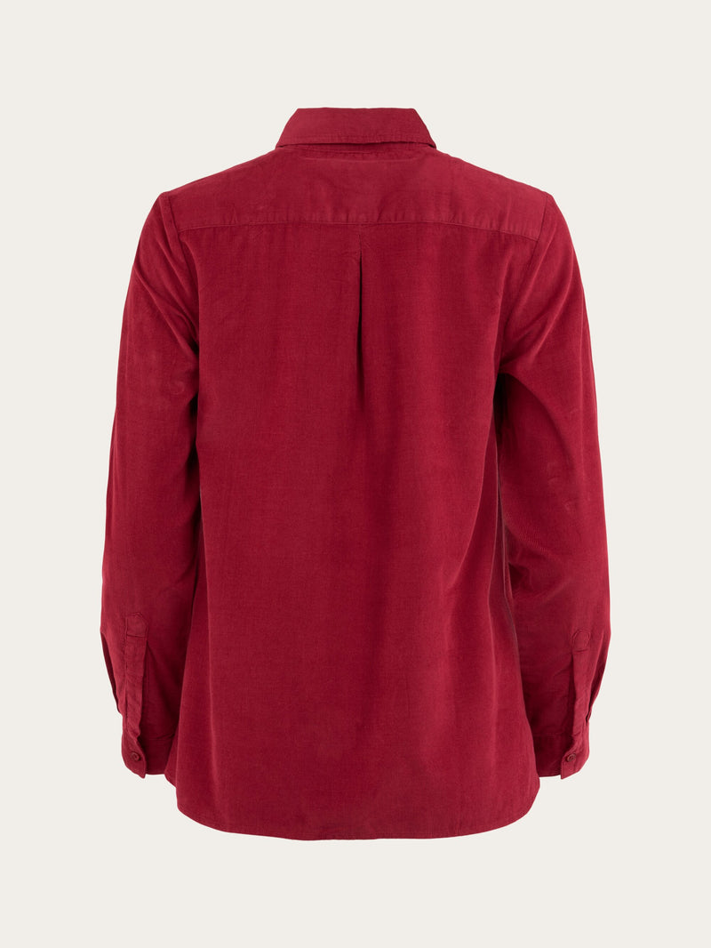 KnowledgeCotton Apparel - WMN A-shape Corduroy shirt Shirts 1364 Rhubarb