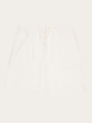 KnowledgeCotton Apparel - MEN Ash comfort waffle shorts Shorts 1387 Egret