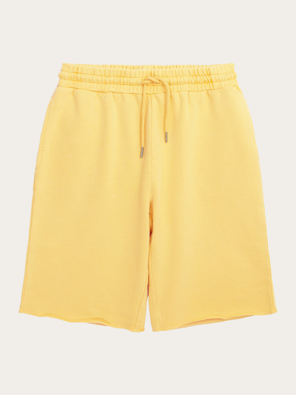KnowledgeCotton Apparel - MEN BIRCH sweat shorts - GOTS/Vegan Shorts 1429 Misted Yellow