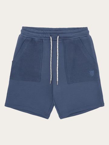 KnowledgeCotton Apparel - MEN BIRCH sweat shorts - GOTS/Vegan Shorts 1226 Vintage Indigo