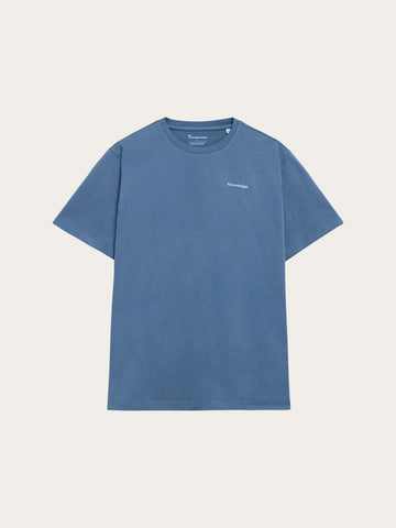 KnowledgeCotton Apparel - MEN Back print t-shirt T-shirts 1226 Vintage Indigo