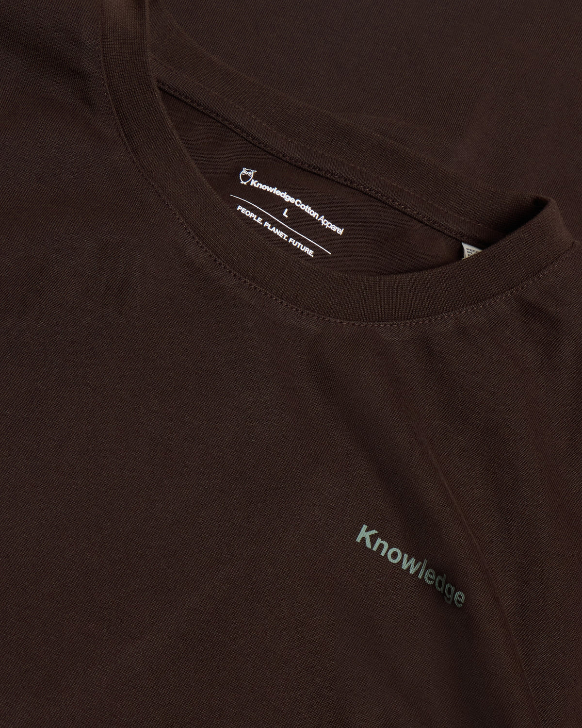 KnowledgeCotton Apparel - MEN Back print t-shirt T-shirts 1487 Chocolate Torte