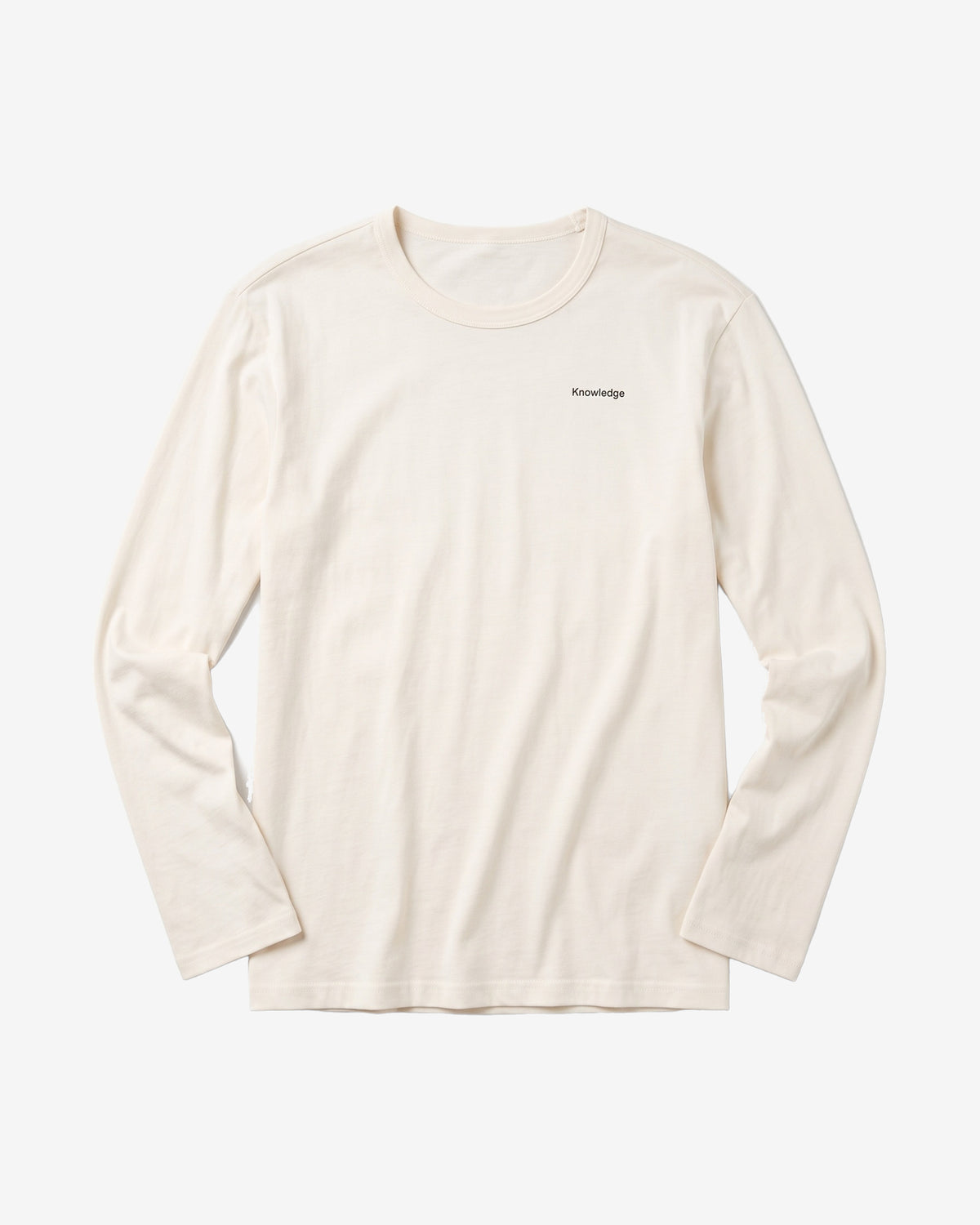 KnowledgeCotton Apparel - MEN Badge long sleeve Long Sleeves 1387 Egret