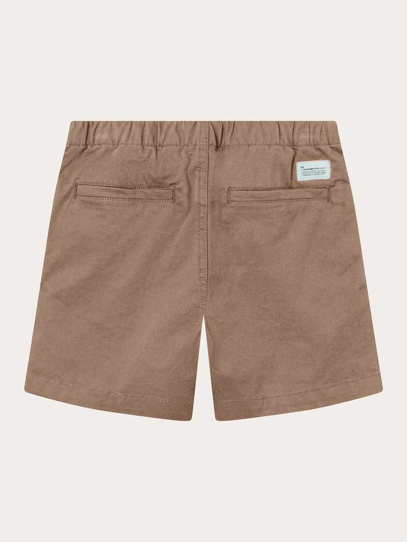 KnowledgeCotton Apparel - YOUNG Baggy twill shorts belt details Shorts 1019 Tuffet