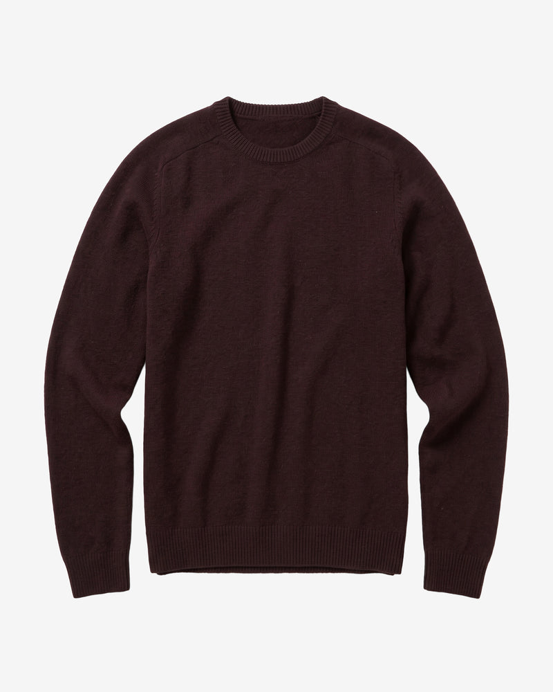 KnowledgeCotton Apparel - MEN Basic o-neck knit Knits 1487 Chocolate Torte