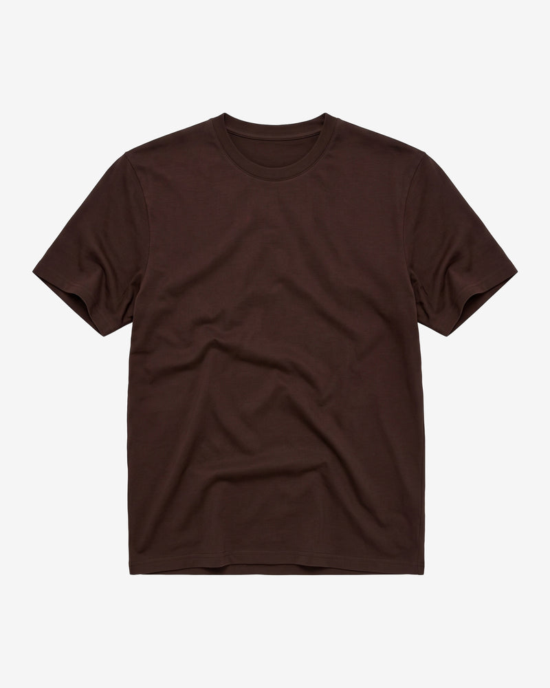 KnowledgeCotton Apparel - MEN Basic t-shirt T-shirts 1487 Chocolate Torte