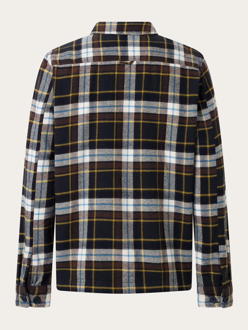 KnowledgeCotton Apparel - MEN Big checked heavy flannel overshirt Overshirts 9999 Item Colour