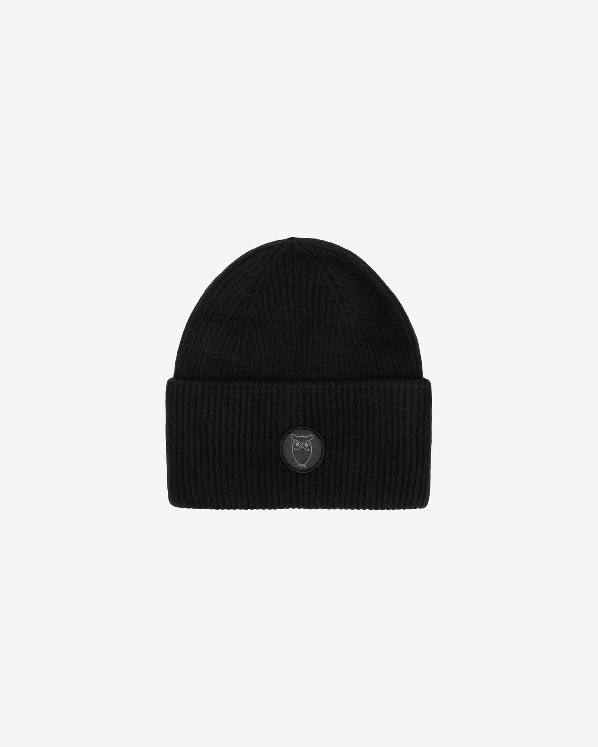 KnowledgeCotton Apparel - UNI Big rib beanie Hats 1300 Black Jet