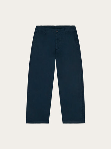 KnowledgeCotton Apparel - WMN Bloom barrel pique pants Pants 1001 Total Eclipse