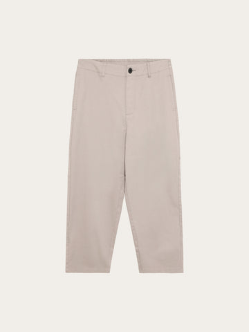 KnowledgeCotton Apparel - WMN Bloom barrel pique pants Pants 1228 Light feather gray