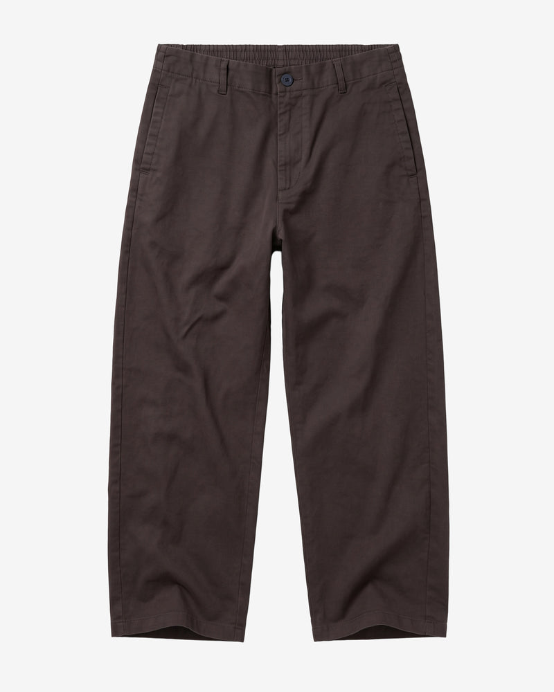 KnowledgeCotton Apparel - WMN Bloom barrel pique pants Pants 1487 Chocolate Torte