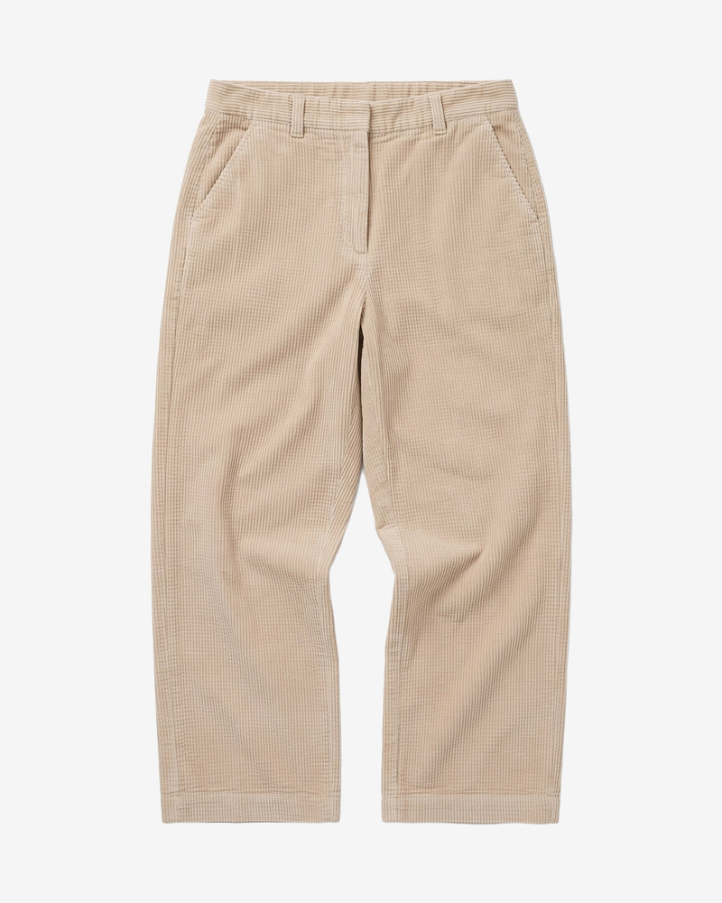 KnowledgeCotton Apparel - WMN Bora wide corduroy pants Pants 1228 Light feather gray