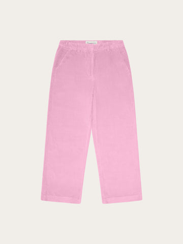 KnowledgeCotton Apparel - WMN Bora wide corduroy pants Pants 1503 Orchid Haze