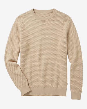 KnowledgeCotton Apparel - MEN Bubble knit crew neck Knits 1228 Light feather gray