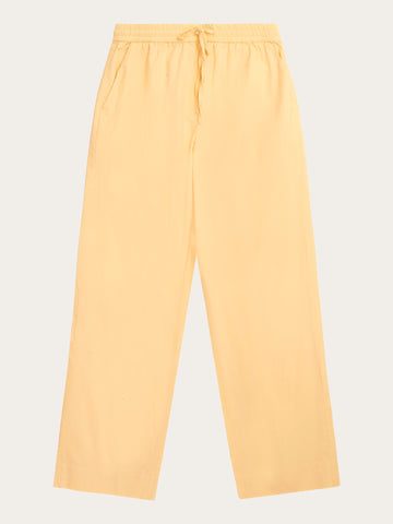 KnowledgeCotton Apparel - WMN CHLOE barrel high-rise poplin elastic waistband pants Pants 1352 Impala