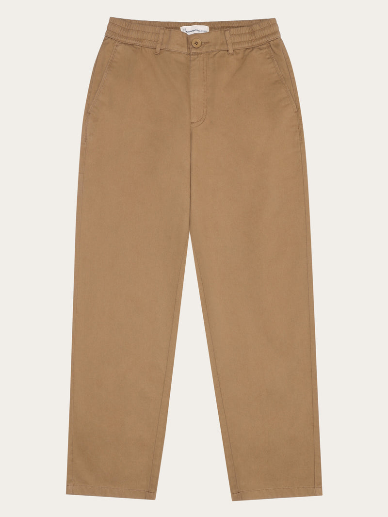 KnowledgeCotton Apparel - WMN CHLOE barrel mid-rise twill chino - GOTS/Vegan Pants 1019 Tuffet