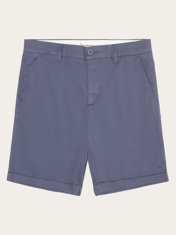 KnowledgeCotton Apparel - MEN CHUCK regular chino poplin shorts Shorts 1226 Vintage Indigo