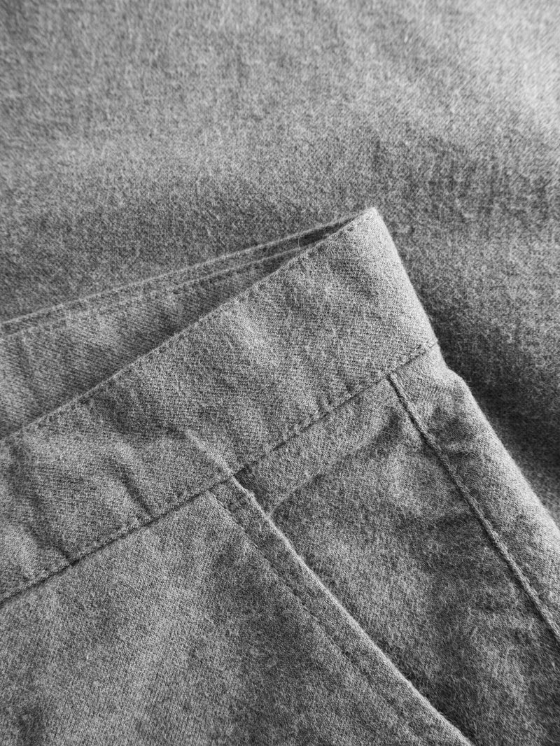 KnowledgeCotton Apparel - MEN CHUCK regular flannel chino pants Pants 1073 Dark Grey Melange