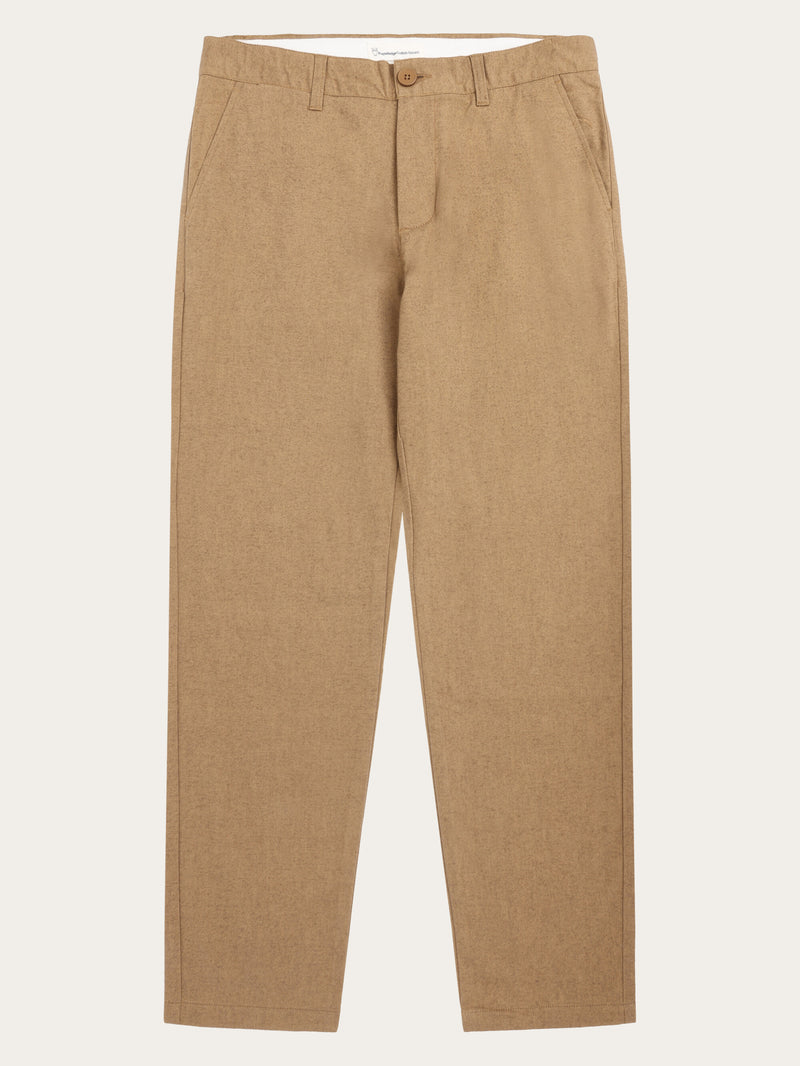 KnowledgeCotton Apparel - MEN CHUCK regular flannel chino pants Pants 1484 Apple Cinnamon