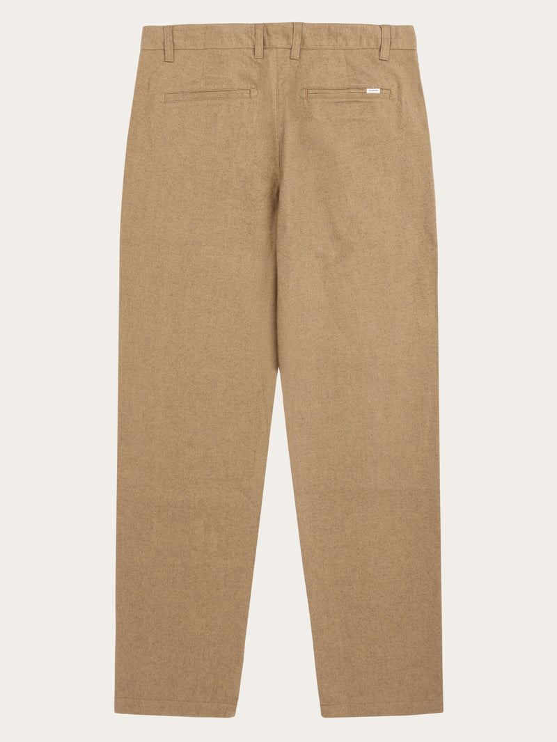 KnowledgeCotton Apparel - MEN CHUCK regular flannel chino pants Pants 1484 Apple Cinnamon