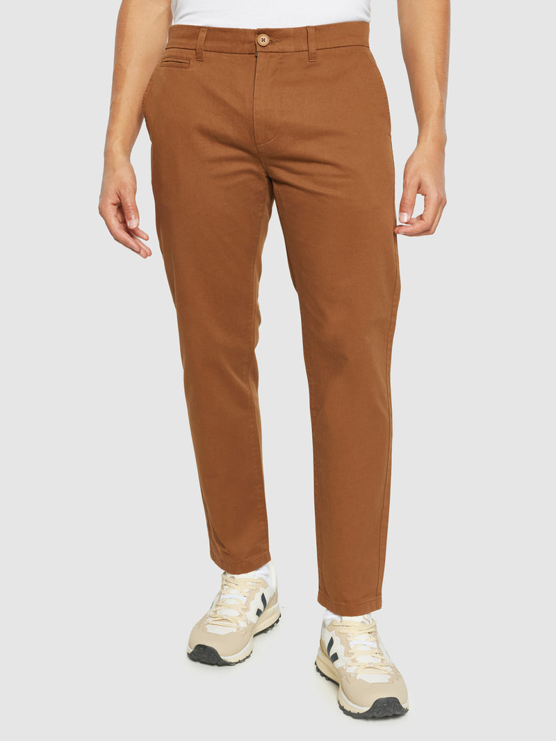 KnowledgeCotton Apparel - MEN CHUCK regular twill chino pants Pants 1121 Dachshund