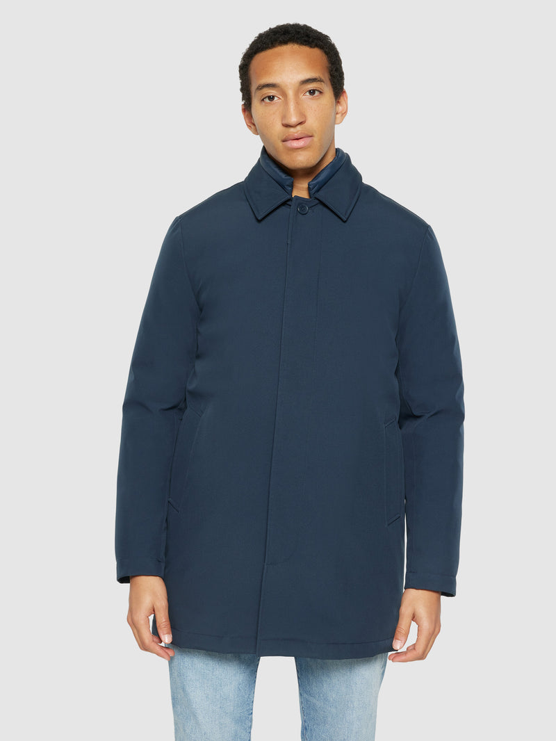 KnowledgeCotton Apparel - MEN Climate Shell Carcoat Jacket GRS Jackets 1001 Total Eclipse